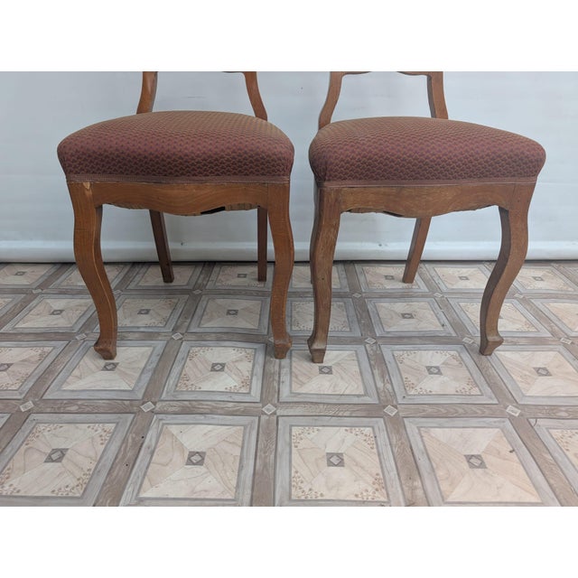 Brown Biedermajer Chairs in Beech Wood with Springs, Set of 6 For Sale - Image 8 of 18