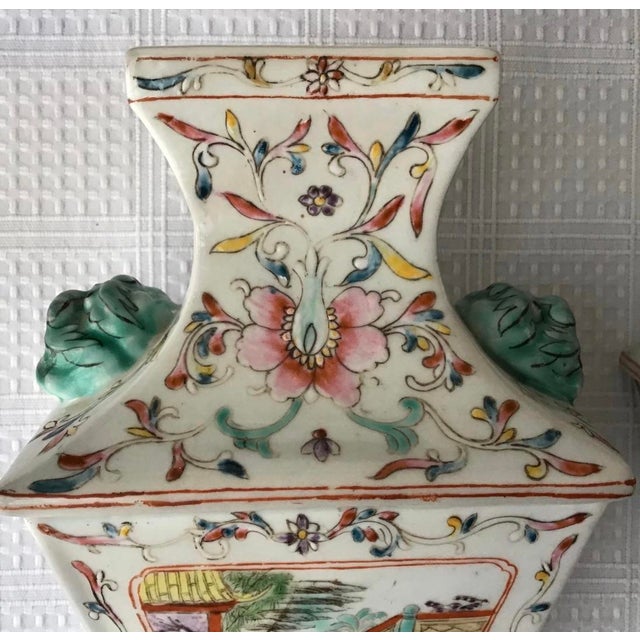 Pair of Chinese Porcelain Vases | Children in Garden Scenes | 4-Character Qianlong Mark | 7” Tall For Sale In Washington DC - Image 6 of 10