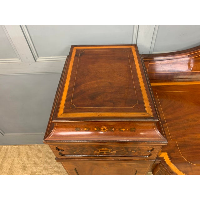 George III Inlaid Mahogany Pedestal Sideboard, 1800 For Sale - Image 10 of 18