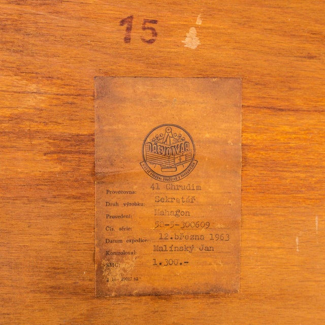 Mid-Century Modern Cabinet with Eight White Drawers, 1950s For Sale - Image 12 of 13