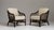 Pair of 20th Century French Dark Brown Mid-Century Organic Modernism Faux Bamboo Upholstered Armchairs For Sale - Image 4 of 15