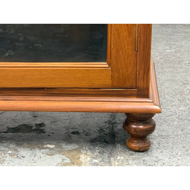 Display Wood + Glass Cabinet, Vintage For Sale - Image 12 of 12