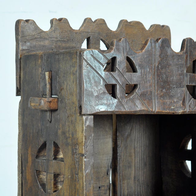 Vintage Folk Art Romanian Cabinet, 1950 For Sale - Image 6 of 12