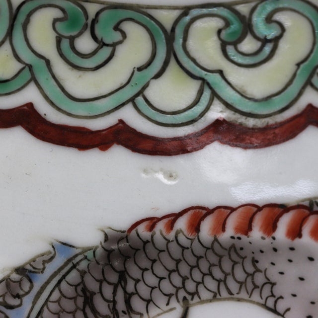 A Pair of Early 20th-Century Chinese Multicolored Dragon-Patterned Porcelain Gourd Vases, Bearing Imitation Qing Dynasty Kangxi Reign Marks. For Sale - Image 11 of 12