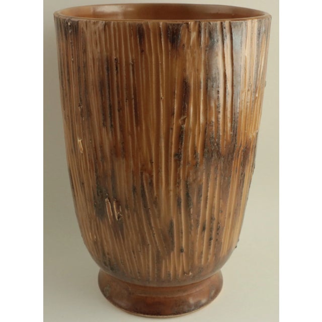 Mid-Century Modern Mid-Century Japanese Artisan Stoneware Vase For Sale - Image 3 of 9