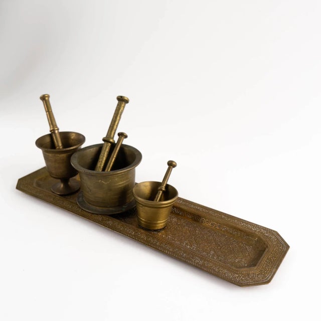 Vintage Miniature Brass Mortar & Pestle Collection For Sale In New York - Image 6 of 12