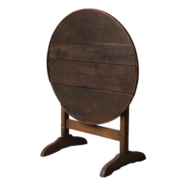 19th Century French Oak Table De Vin (A) For Sale