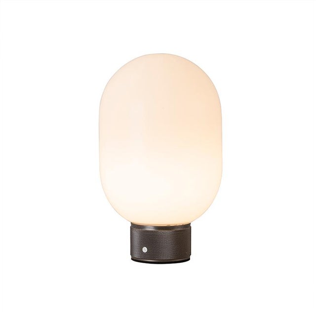 Aloadecor Modern Opal Glass Cordless Rechargeable Table Lamp Unique/Statement Dimmable Led Bedside Lamp For Sale - Image 12 of 12