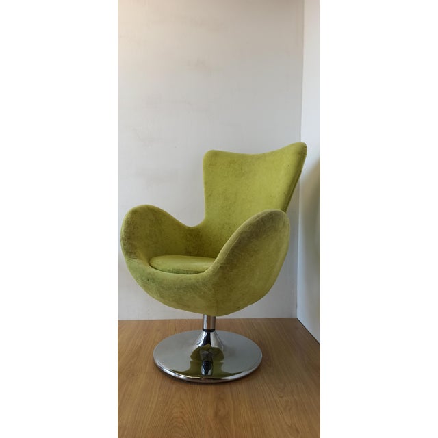 Bucket Seat in Chrome and Green, 1990s For Sale - Image 6 of 18