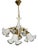 Floral Chandelier with Milk Glass Shades, Germany, 1980s For Sale - Image 12 of 12
