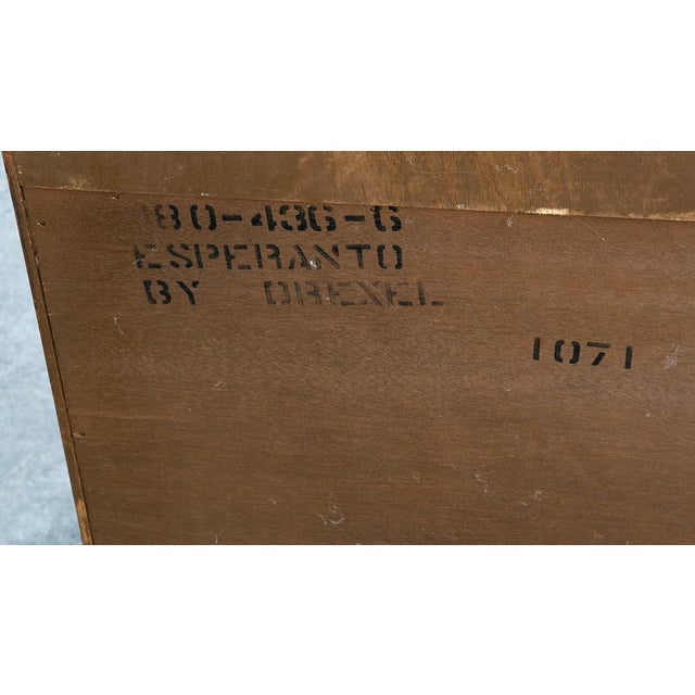 Drexel Mid Century Modern Bookshelf Cabinet Drexel Esperanto Book Shelf Doors Shelving For Sale - Image 4 of 12