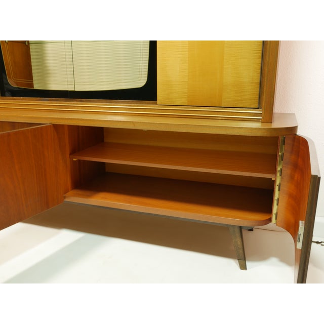 Mid-Century Living Room Display Cabinet with Glass Sliding Doors, Germany, 1960s For Sale - Image 15 of 18