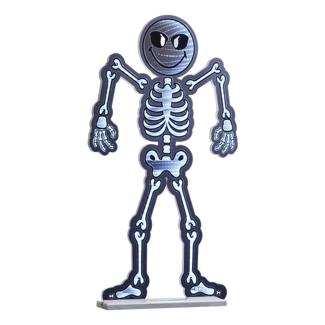 Smiley World Halloween Skeleton Ekkolight 36"H For Sale
