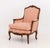 Pair of Louis XV Style Red and White Fabric Upholstered Walnut Bergeres For Sale - Image 11 of 13