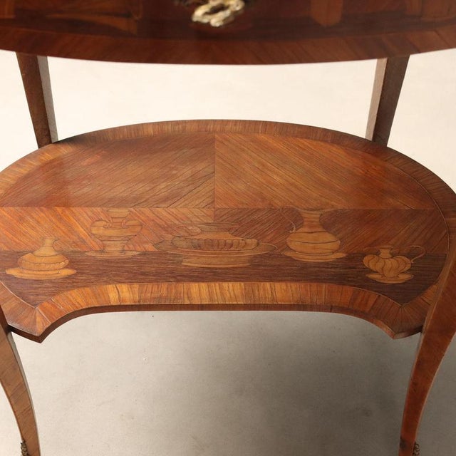 Writing Desk in Bois De Rose with Inlays, France, 1900s For Sale - Image 10 of 14