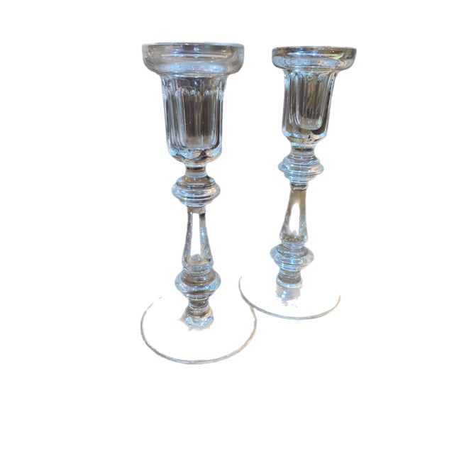 Waterford 1960s Waterford Crystal Candlesticks - a Pair For Sale - Image 4 of 4
