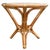 This beautifully restored round Frankl-inspired round rattan end table features a sculptural hourglass rattan base with a...