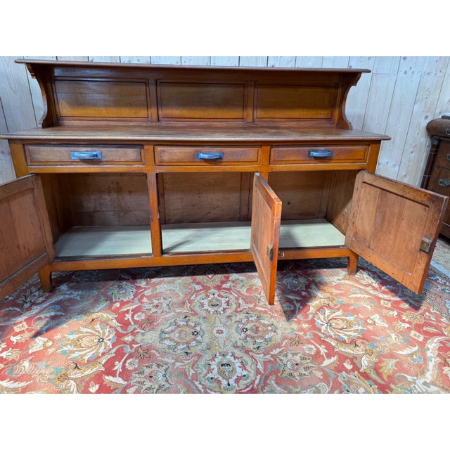 Brown Brasserie-Style Buffet in Beech, 1940s-1950s For Sale - Image 8 of 10
