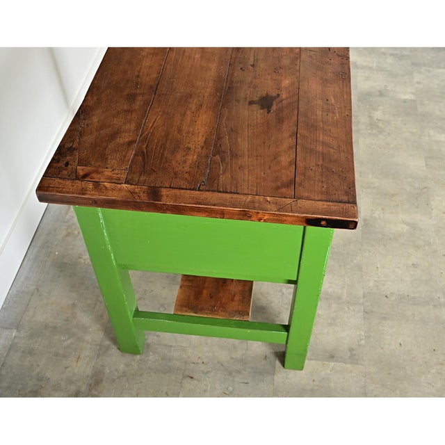 Wood French 19th Century Beech & Painted Pine Work Table For Sale - Image 7 of 13