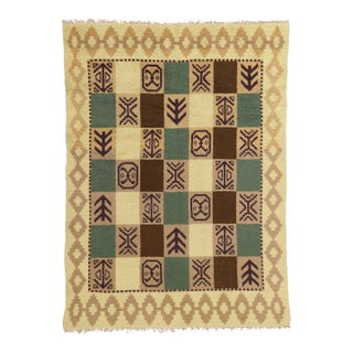 1930's Swedish Scandinavian Flossa Rug - 05'09 X 07'11 For Sale