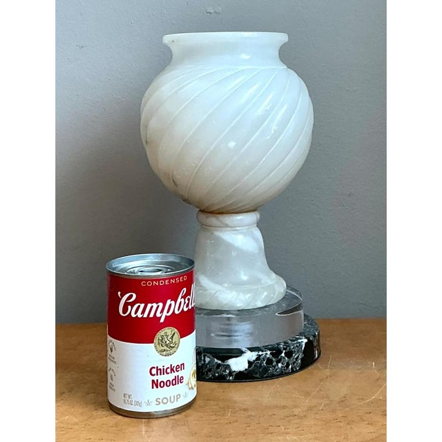 Vintage Alabaster Scorpion Bowl Lamp For Sale - Image 12 of 12