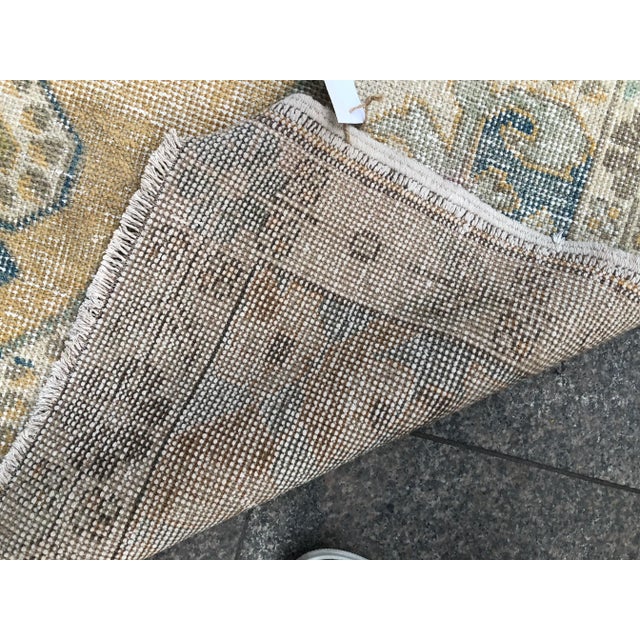 1960s Turkish Oushak Faded Tribal Rug For Sale - Image 4 of 11