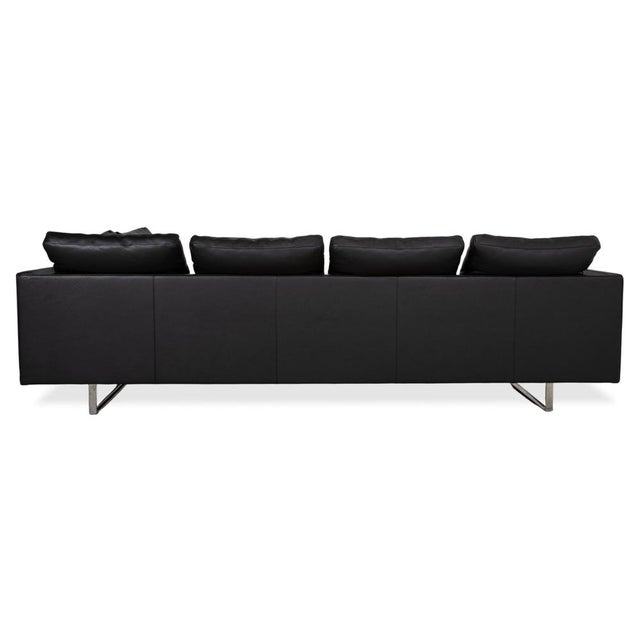 Prime Time Corner Sofa in Black Leather and Chrome from Walter Knoll / Wilhelm Knoll For Sale - Image 18 of 18