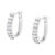 10K White Gold 1.0 Cttw Round and Baguette-Cut Diamond Hoop Earrings (I-J Color, I2-I3 Clarity) For Sale - Image 4 of 6