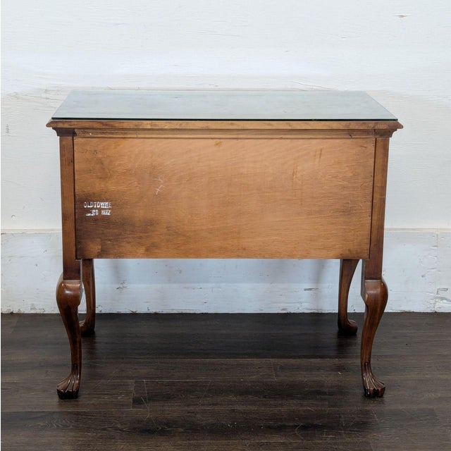 Wood Chippendale Style Lowboy Chest With Brass Hardware For Sale - Image 7 of 10