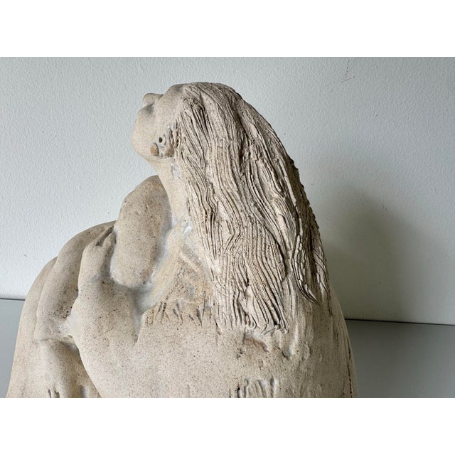 Vintage Native American-Inspired Mother and Child Sculpture For Sale - Image 10 of 12