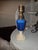 Mid 19th Century Star and Punty Blue Glass Font Lamp For Sale In San Antonio - Image 6 of 7