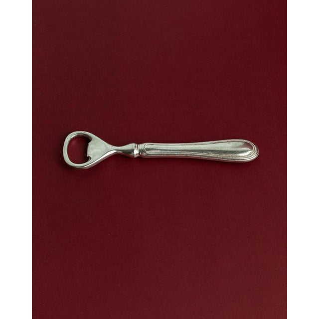 Vintage Minimal Silver-Plated Bottle Opener, 1960s For Sale - Image 5 of 11