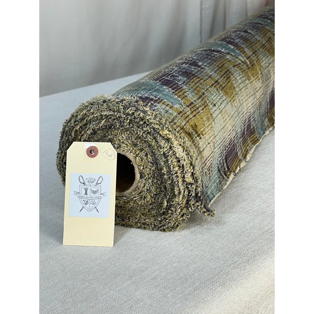 2020s Schumacher "Carpenter Flamestitch” Jacquard– 10.75 Yards For Sale - Image 5 of 5