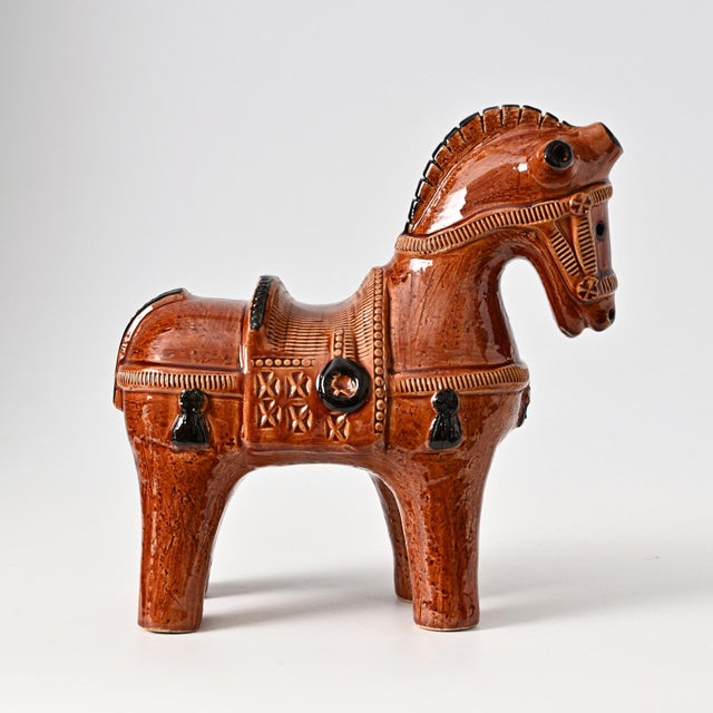 Mid-Century Modern Ceramic Horse Figurine by Aldo Londi for Bitossi, 1960s For Sale - Image 3 of 12