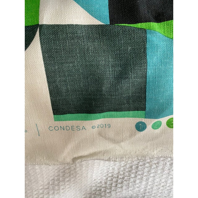 Serena & Lily Serena Dugan Condesa Fabric in Peacock / Lime- 6 Yards For Sale - Image 4 of 5