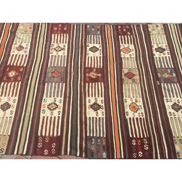 Nomadic Kilim Rug - 58" X 93" For Sale - Image 9 of 11