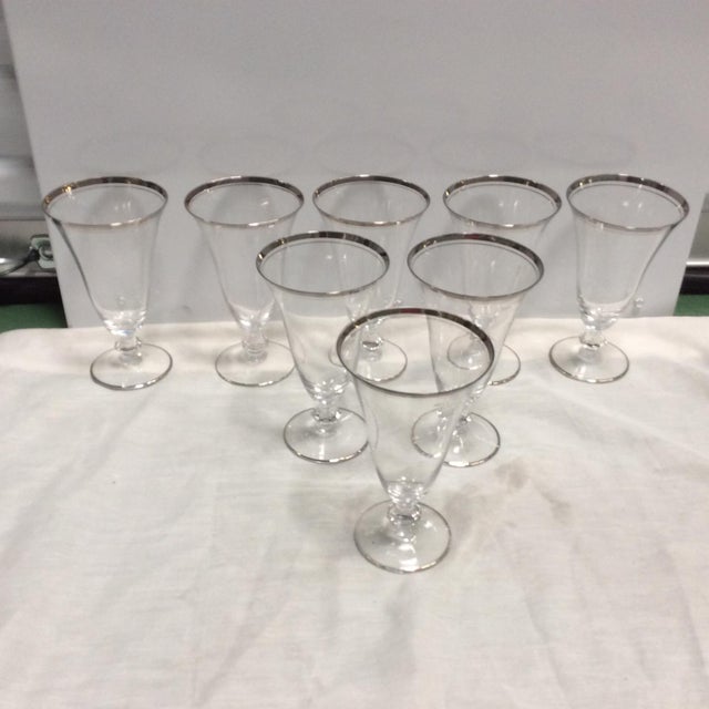 GlastonburyLotus Silver Rimmed Crystal Stemware Set of 23 Chairish