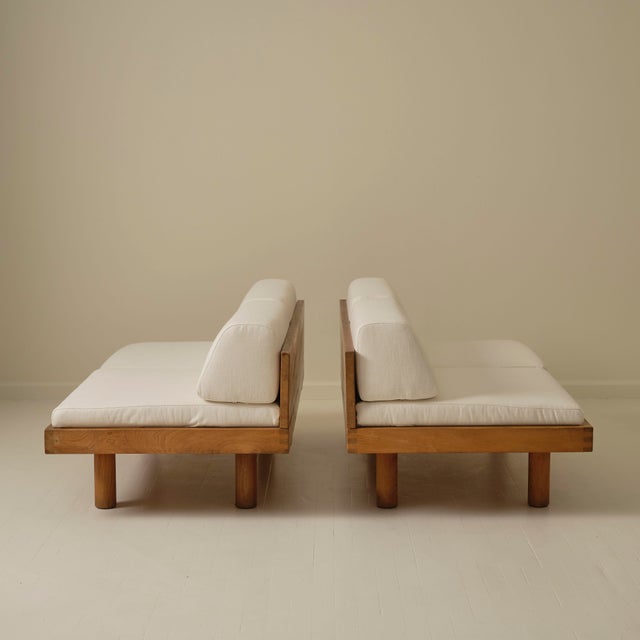 1960s Pierre Chapo "L09e" Two-Seater Sofas, a Pair, 1960s For Sale - Image 5 of 11