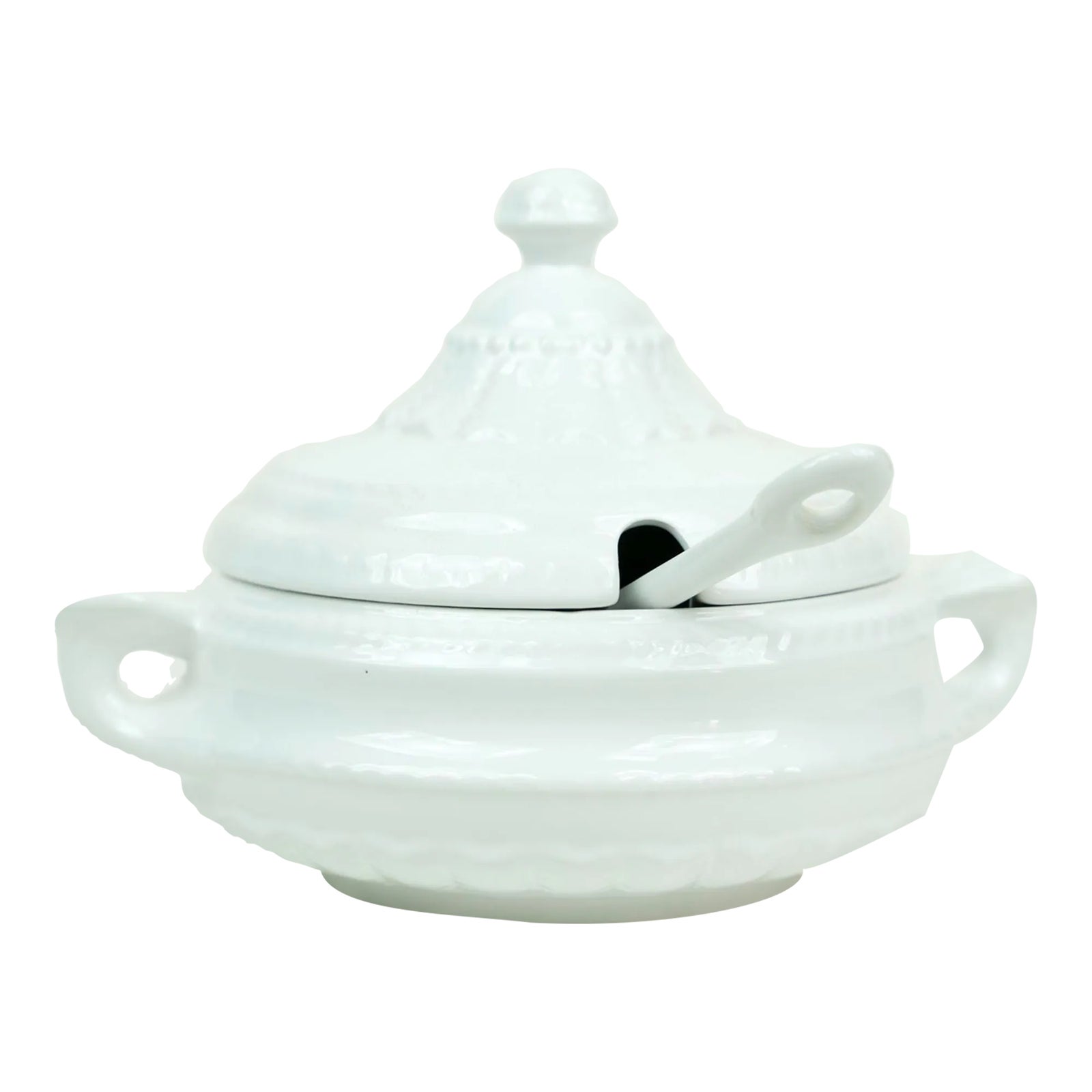 Vintage Elpa Alcobaca Small Soup Tureen With Ladle, Made in Portugal