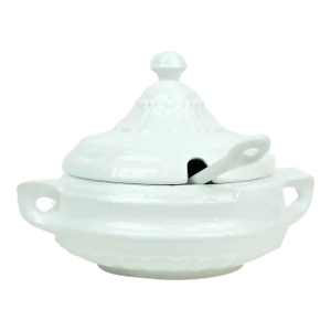 Vintage Elpa Alcobaca Small Soup Tureen With Ladle, Made in Portugal