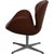 Swan Chair in Mokka Classic Leather by Arne Jacobsen, 2000s For Sale - Image 6 of 14
