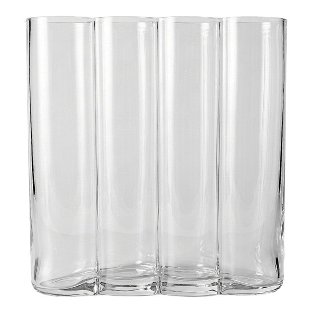 "Row" 4-Chamber Mouth-Blown Glass Vase Peter Vosding for Born in Sweden For Sale