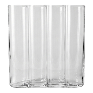 "Row" 4-Chamber Mouth-Blown Glass Vase Peter Vosding for Born in Sweden
