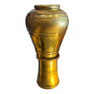 49" Gold Finished Vase Urn With Matching Base