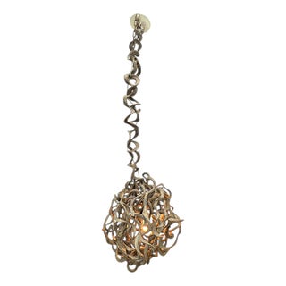 Hand-Crafted Organic Vine Root Pendant Lamp, 1980s For Sale