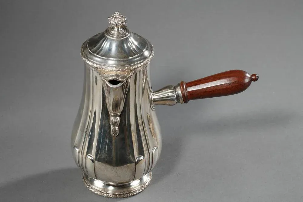 French Silver Hot Chocolate Pot or Coffee Pot by Puiforcat | Chairish