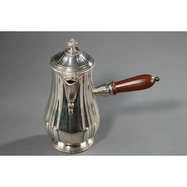 French Silver Hot Chocolate Pot or Coffee Pot by Puiforcat For Sale - Image 3 of 18