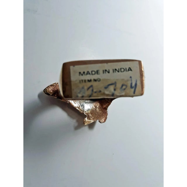 Mid 20th Century Vintage Solid Brass Grape Vineyard Motif Napkin Rings - Set of 4 For Sale - Image 5 of 6