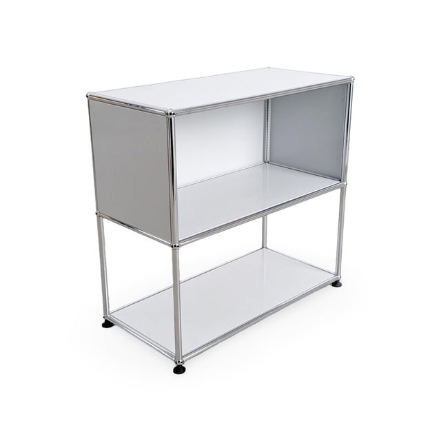 We are offering a beautiful white usm haller sideboard with two compartments for sale. This sideboard is ideal as a small...