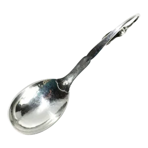 Vintage Georg Jensen Sterling Silver Ornamental 21 Sugar Spoon